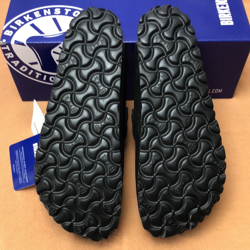 🔥 NWT Women's Black Suede Birkenstock Boston Shoes - Narrow Fit - Picture 3 of 5